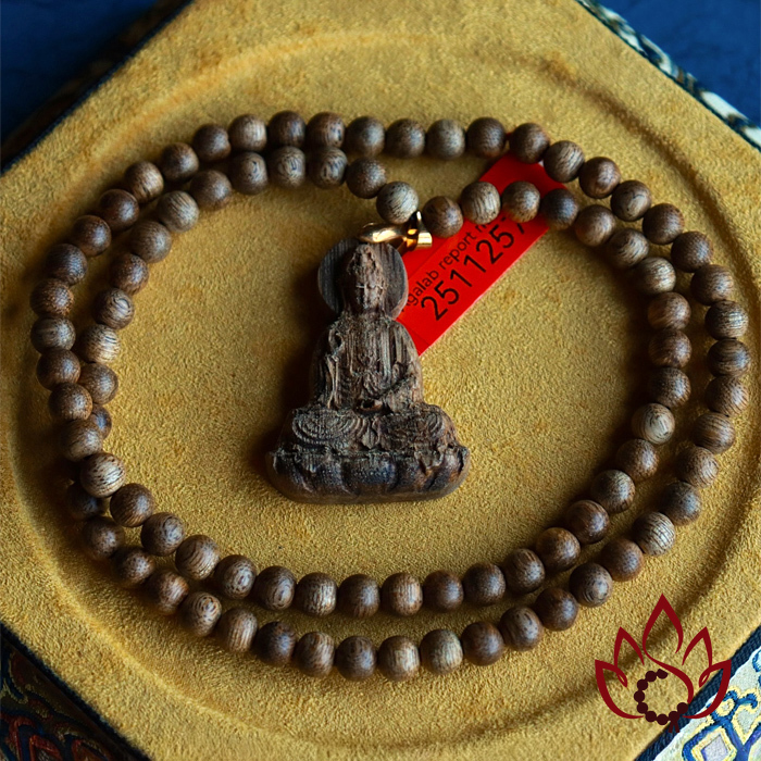 Dây Chuyền Trầm Hương Hạt Tròn | 6 Ly | Trầm Tốc Kiến Tự Nhiên Lâu Năm